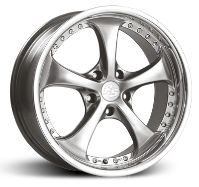 Informacin de RS RS-7, CRYSTAL SILVER W/ INOX LIP, 5X100, 18 x 8"