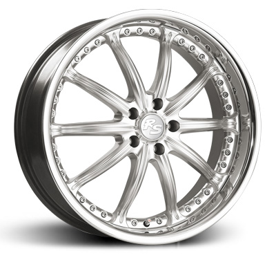 Informacin de RS RS-8, CRYSTAL SILVER W/ INOX LIP, 5X100, 18 x 8"